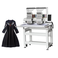 Machine à broder commerciale tout-en-un à 2 têtes pour casquettes, t-shirts et broderie plate