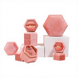 <b>Storage</b> Paper Jewelry Cardboard Velvet Luxury Proposal Wedding Pink Small <b>Mini</b> Recyclable Rigid Gift <b>Boxes</b> for Watch Glasses - Product Image 2