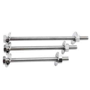 304 Stainless Steel External Hex Through Wall Bolts M14 M16 M18 With Nuts For Construction Industry - Product Image 1