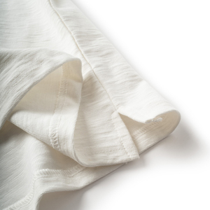 T-shirt pour homme en coton slub personnalisé à manches courtes avec impression DTG du logo, tissu en bambou, coton slub lourd - Product Image 4