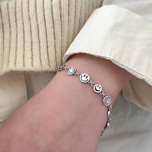 Bracelet en argent sterling S925 avec pendentif visage souriant pour femme, cadeau, bijoux, accessoire de mode - Product Image 3