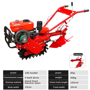 10HP moteur Diesel Mini cultivateur sur chenilles deux roues main marche tracteur puissance <span class=keywords><strong>d</strong></span>ésherbeur motoculteur avec des <span class=keywords><strong>prix</strong></span> bon marché - Product Image 4