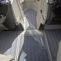 Tapis de pont en mousse EVA imitation teck pour plateforme de bain et cockpit de bateau Sea Ray 210 Select 2007, style SeaDek MarineMat, auto-adhésif