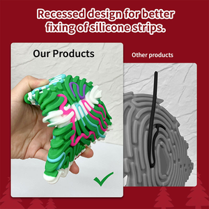 Factory Direct Sensory Fidget Toys Stress Relief Tablero de actividad sensorial con 12 piezas Tiras de silicona Juguetes sensoriales para niños con TDAH - Product Image 3