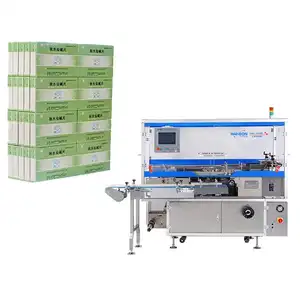 High-speed cellophane BOPP film overwrapping machine WBG-680 for stacked medical box combination packaging