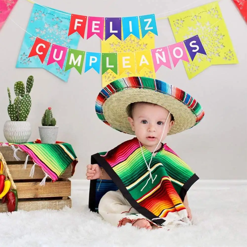 Feliz Cumpleanos Banner Colorful Spanish Happy Birthday Bunting Mexican Fiesta Theme Party Decorations