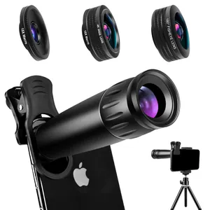 携帯電話望遠鏡写真ガジェット22x望遠鏡魚眼広角マクロ4in1携帯電話カメラレンズキット