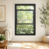Ventanas Corredizas Insonorizadas de PVC Estilo Americano con Mosquitera, Diseño Moderno para Hogar y Oficina, Ventanas Verticales de Vinilo Suave