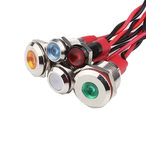 Lámpara de señal de la serie WD06L de 6mm, luz piloto, indicadores de lámpara de metal, botón de control remoto