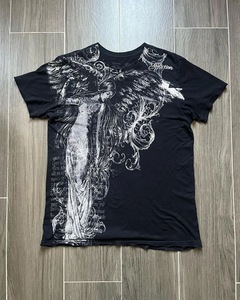 T-shirt a maniche corte da <span class=keywords><strong>uomo</strong></span> in cotone 100% con stampa di lettere, vestibilità regolare, stile Harajuku Gothic, collezione High Street anni 2000, Y2K - Product Image 4