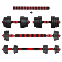 GOREGAIN Ensemble d'haltères réglables unisexes en PVC, détachables, recouverts de caoutchouc, équipement de fitness et de musculation, 10-50KG, fabriqué à Dingzhou, Hebei