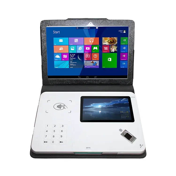 Mesin pos keuangan tablet Noryox 10 inci dan desktop pos adalah NE05 android 12 sistem pos desktop mesin pos keuangan