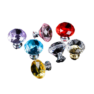 Hoone New Arrival various color crystal Kitchen Wardrobe Drawer Cabinet handles luxury door pull furniture handles