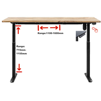 Bureau à domicile Ada ordinateur de travail double pieds pliable exécutif électrique bureau debout réglable en hauteur avec faisceau réglable