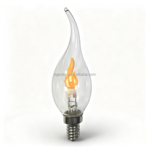 C35 火焰式 LED 灯泡 E12 暖色闪烁灯，适用于装饰台灯、吊灯和壁灯 - Product Image 1