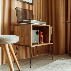 Soporte para <span class=keywords><strong>Tocadiscos</strong></span> Moderno y Personalizable de Alta Calidad con Gabinete de Madera Sólida para Uso en Oficina, Ecológico y que Ahorra Espacio - Product Image 2