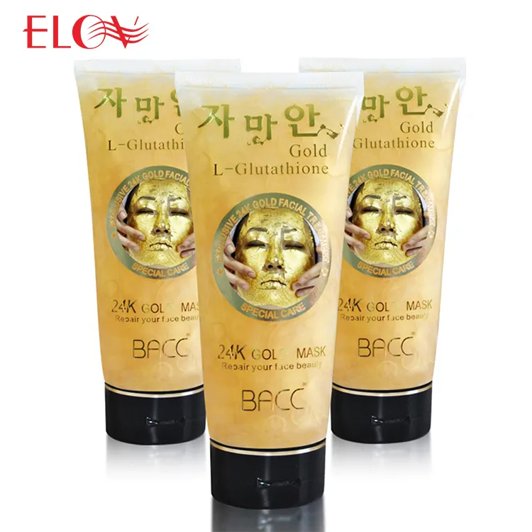 24K gold foil mask moisturizes brightens skin tone pores Peel-off golden Mask