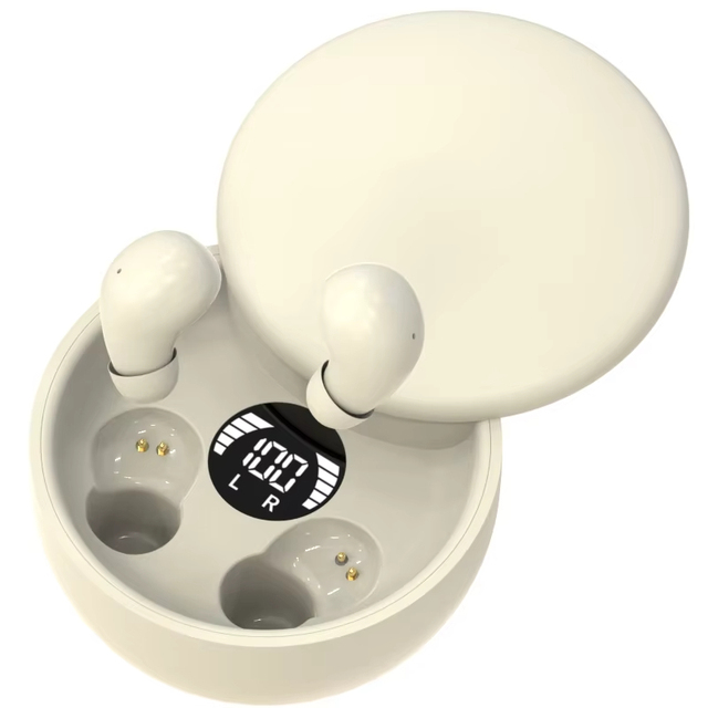 Bluetooth 5.4 Wireless Earphones Small Earbuds Sleeping Sport Invisible Headphones Bass Sound Quality Headset Sliding Cover