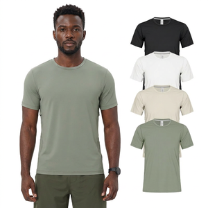 T-Shirt da Uomo per Fitness <span class=keywords><strong>Best</strong></span> Seller, 100% Cotone, Resistente, Comoda, Vestibilità Regolare, Design Casual, Tinta Unita, Traspirante, Compressa - Product Image 3