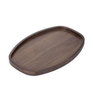 Bandejas de té al por mayor, bandejas de madera de nogal, platos multifuncionales para aperitivos, bandejas para guardar tazas, bandejas de exhibición para té y postres, de madera - Product Image 4