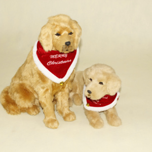 Nuove decorazioni di artigianato di natale Enfeites De Natal Navidad Productos Novedosos 2023 peluche cane Golden Retriever - Product Image 2
