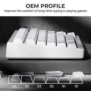 XVX Keycaps Blanc 131 touches Clavier mécanique Imprimé sur le côté Profil OEM PBT Double-Shot <span class=keywords><strong>Keycap</strong></span> Fit Most <span class=keywords><strong>ANSI</strong></span> PC - Product Image 5