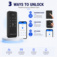 Serrure de casier électronique sans clé Bluetooth TTlock en alliage d'aluminium pour sauna, spa et vestiaire, avec déverrouillage par carte RFID et application