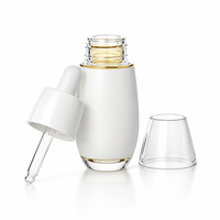 Flacon à double compartiment 30ml+3ml pour séparation poudre-liquide, contenant de mélange frais pour emballage de suppléments nutritionnels pour animaux de compagnie