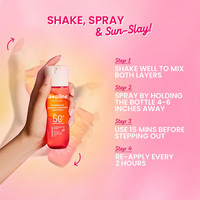 Spray solaire visage minéral végétalien imperméable à l'eau SPF 40 PA+++ pour tous types de peau, à la pastèque rafraîchissante, en marque propre OEM