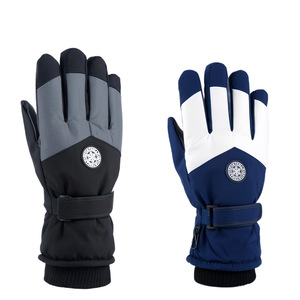 Guantes de esquí impermeables para niños, térmicos, de tres capas, a prueba de viento, material térmico, forro polar súper termorretentor - Product Image 1