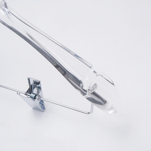 Logo personnalisé Cintre pour magasin de vêtements Organisateur de vêtements en plastique transparent populaire avec économie de benzène Cintre en acrylique vide pour vestes - Product Image 3