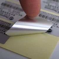 Autocollants en aluminium transparents mats argentés, autocollants personnalisés en aluminium avec forme circulaire et impression d'étiquettes métalliques