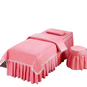 Ensemble de housses de lit de beauté, lot de quatre, couleur unie, essentiel pour salon professionnel, kit de housses de lit pour massage, thérapie et lavage des cheveux - Product Image 1