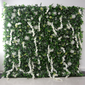 Rosas Blancas Flor Roja 3D Diseño Simulado Marfil Pluma de Avestruz Tela 8 pies Alfombrilla Hidrofónica Panel Flor Colgante Acción de Gracias - Product Image 5