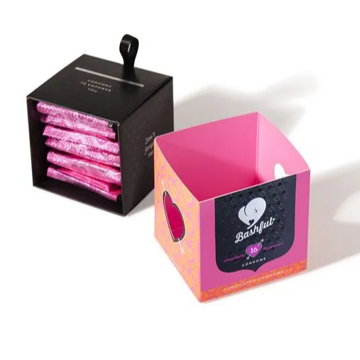Gracesmart preservativo pessoal personalizado, caixa de papel do pacote de produtos