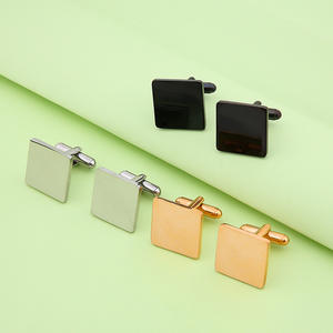 Mancuernillas Personalizadas al por Mayor con Logotipo, de Acero Inoxidable, Cuadradas, de 18 mm, Plateadas o Doradas, para Regalo, Boda o Fiesta - Product Image 4