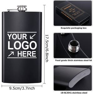 Botella de Acero Inoxidable Personalizada de 12 oz para Whisky y Vino, con Logotipo, al por Mayor, Portátil, para Llevar en el Bolsillo - Product Image 4