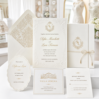 Weiße Hochzeitseinladungs-Suite im Großhandel, Minimalistisches Weißes Einladungsset, Maßgefertigte Schlichte Weiße Hochzeitseinladungen