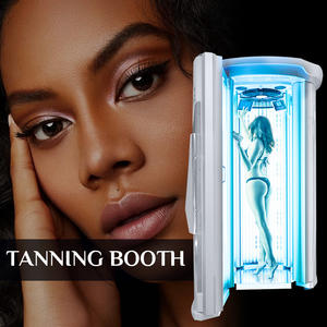 Cabine de bronzage F11 la plus vendue avec 54 lampes de bronzage Cosmedico, <span class=keywords><strong>Solarium</strong></span> vertical pour salle de sport, Lits de bronzage sur pied - Product Image 1