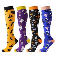 Chaussettes de compression pour hommes et femmes, respirantes, tricotées, ODM, soutien de la circulation pour la course à pied et l'usage quotidien