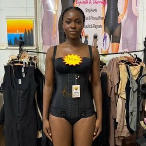 Ceinture de compression post-partum colombienne pour femme, en tissu robuste, pour le ventre, type corset, haute, avec effet amincissant - Product Image 1