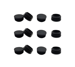 Tappo a tubo tondo di dimensioni miste personalizzate, tappi in plastica tonda nera, tappo con inserto scorrevole per sedia sgabello da tavolo gamba, tubo - Product Image 3