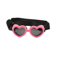 Lunettes personnalisées pour chiens et chats, lunettes de soleil pliables coupe-vent pour animaux de compagnie pour la protection des yeux, lunettes tendance en forme de cœur