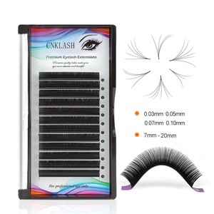 Großhandel Verkäufer einzelne individuelle Nerzstreifen Verlängerungen 0,07 mm Synthetisches Haar <span class=keywords><strong>Korea</strong></span> PBT natürlich lang 7 mm kostenlose Proben Schalen - Product Image 1