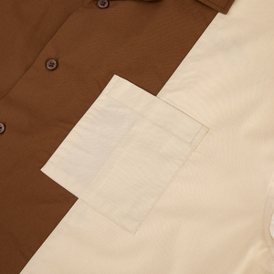 カスタム刺Embroideryボウリングコントラストカラーキューバ襟メンズシャツ - Product Image 4