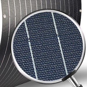 แผงโซลาร์เซลล์แบบยืดหยุ่นสีดำ 12V 100W 200W ชนิดโมโนคริสตัลไลน์ สำหรับแบตเตอรี่รถยนต์ เรือ และชุดอุปกรณ์บ้าน - Product Image 6