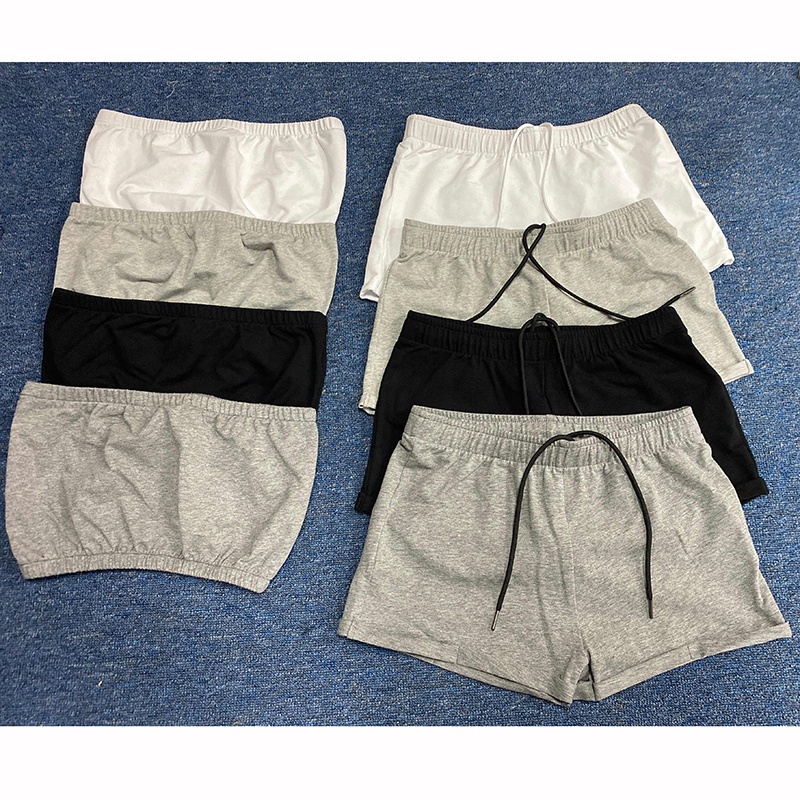 LW-001 2021 изготовленным на заказ логосом высокого качества летние женские нагрудная накидка кроп топ и шорты Фитнес наборы для ухода за кожей