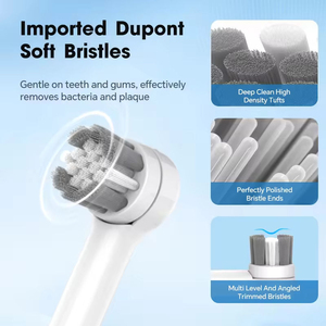 60° Swing Dual Motion Deep Clean Brightening Sonic <b>Toothbrush</b> Oscillating Vibration Electric <b>Toothbrush</b> - Product Image 3
