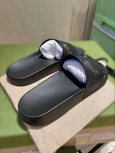 New Luxury Designer <b>Slippers</b> Casual Slides <b>Slippers</b> for Women <b>Leather</b> Outdoor <b>Slippers</b> Wholesale unisex - Product Image 2