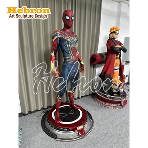 Figurines d'action de la série <span class=keywords><strong>Spiderman</strong></span> au prix d'usine, statues en fibre de verre OEM, artisanat en résine pour la décoration intérieure - Product Image 5